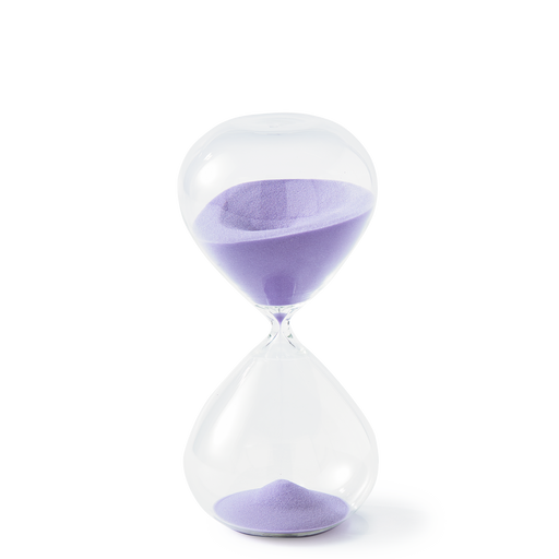 90 min Sandglass<br> 
Lilac
<br> (Ø 14 x H 30) cm