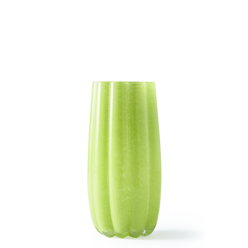 Melon Vase <br> Olive Green<br> (Ø 13 x H 27) cm
