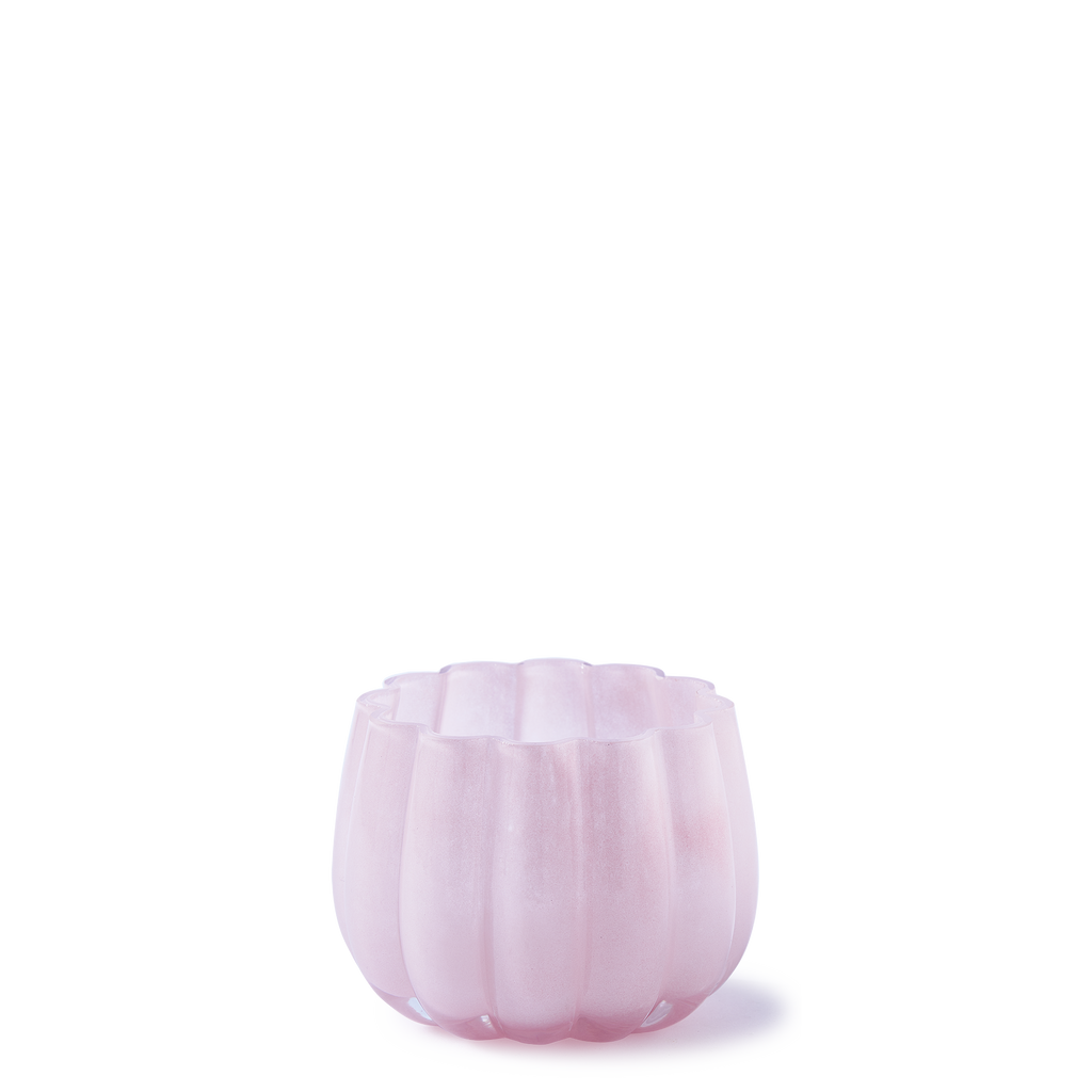 Melon Hurricane Candle Holder Light Pink (Ø 13.7 x H 10) cm