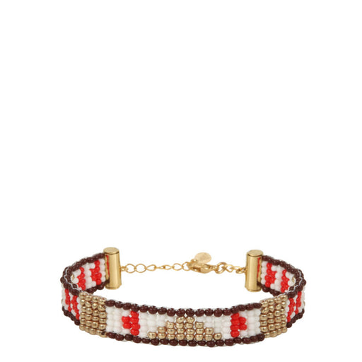 Bracelet <br> Red and Gold <br> 1 cm