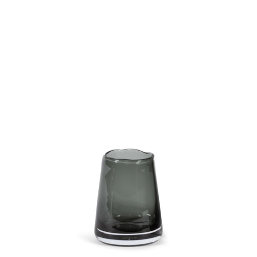 Votive Organic Rim Candle Holder <br> Smoke <br> (Ø 8 x H 10) cm