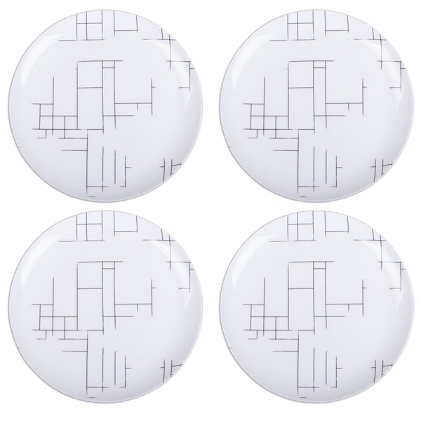 Maze Plate
 <br> (Ø 27 x H 2.5) cm
 <br> Set of 4