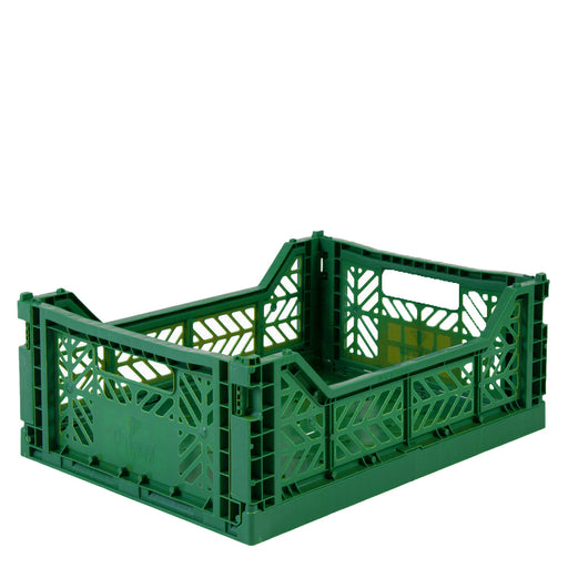 Folding Crate <br> Dark Green <br> (L 40 x W 30 x H 14) cm
