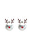 Reindeer Ornament <br> White <br> Set of 2