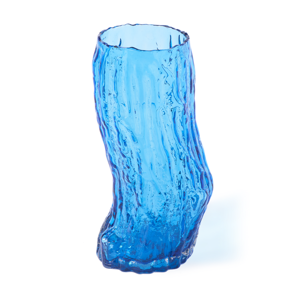 Tree Log Vase <br> Blue <br> (L 21 x W 18 x H 44) cm