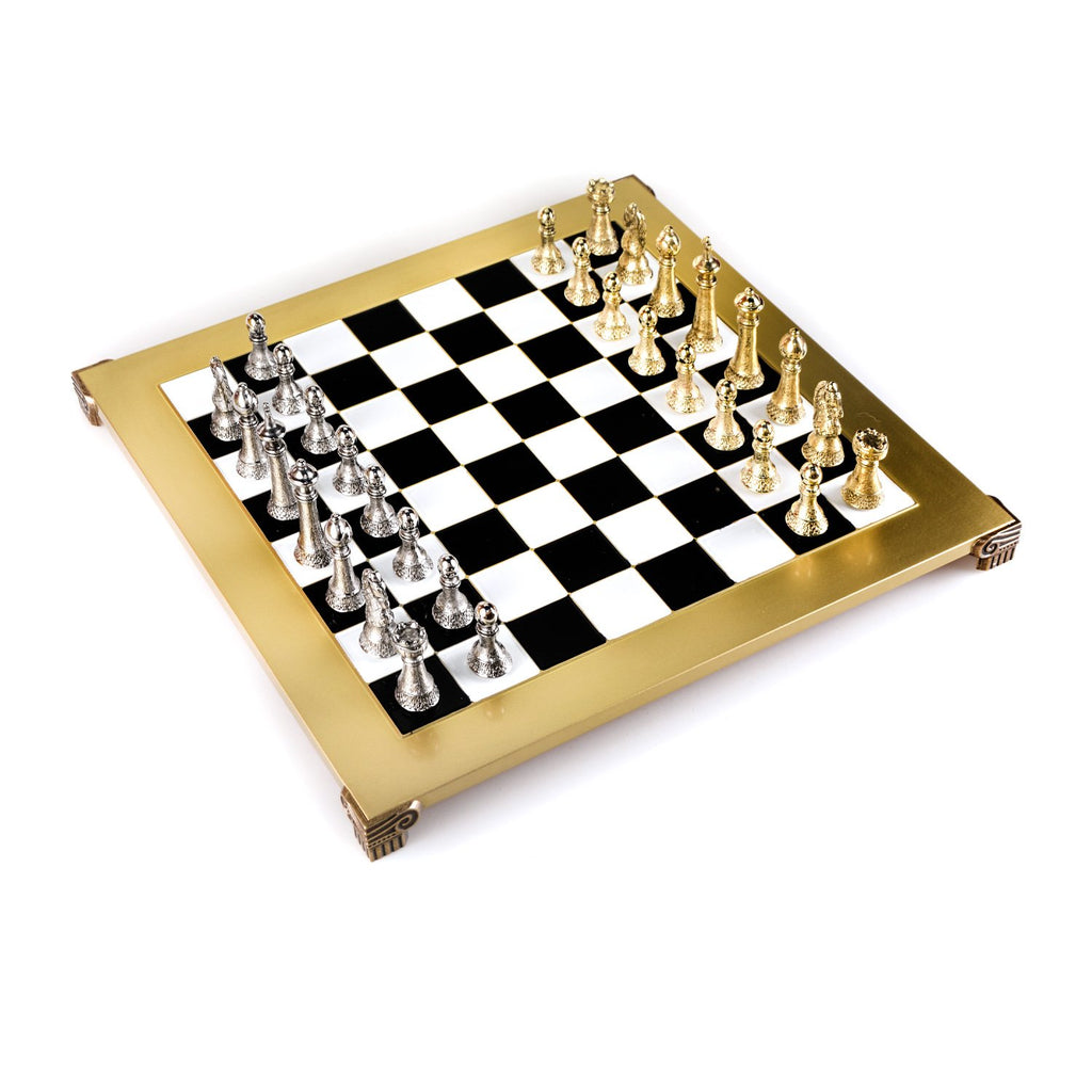 The Manopoulos Medieval Knights Luxury Chess Set with Wooden Case