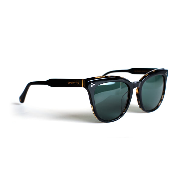 Mia Sunglasses <br> Black Havana Frame <br> Deep Green Lenses