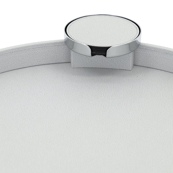 Dioniso Tray with Coaster Holder Handles <br> Light Grey <br> (Ø 45) cm