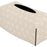 Soft Rectangular Tissue Box <br> Cream Printed Taupe <br> (L 24.7 x W 12.7 x H 7.5) cm