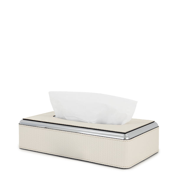 Rectangular Tissue Box <br> Cream <br> (L 26 x W 14 x H 6) cm