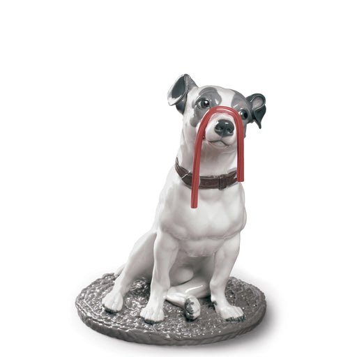 Jack Russell with Licorice Dog Figurine <br> (L 27 x W 27 x H 34) cm