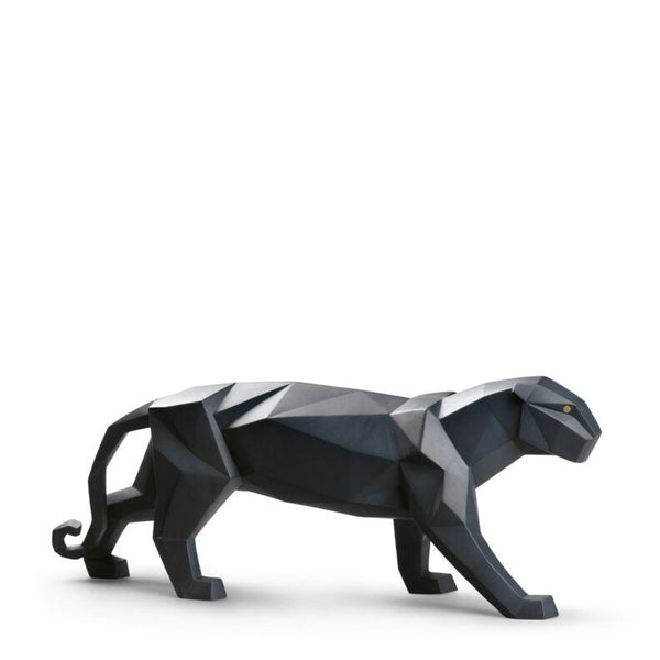 Panther Sculpture <br> 
Matte Black <br> 
(L 12 x W 50 x H 12) cm