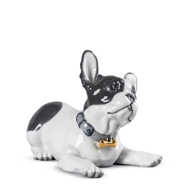 French Bulldog with Macarons Dog Figurine <br> 
(L 35 x W 29 x H 24) cm