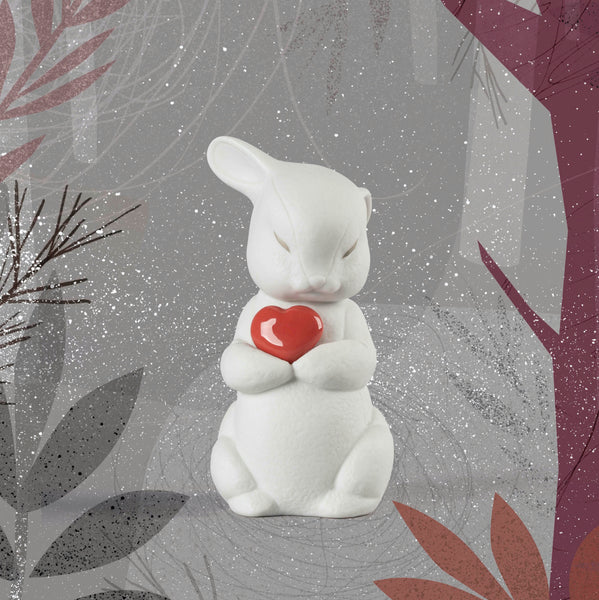 Puffy Generous Rabbit Figurine <br> (L 8 x W 7 x H 11) cm