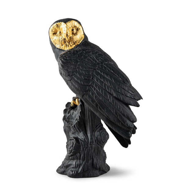 Owl Sculpture <br> Limited Edition <br> (L 22 x W 25 x H 41) cm