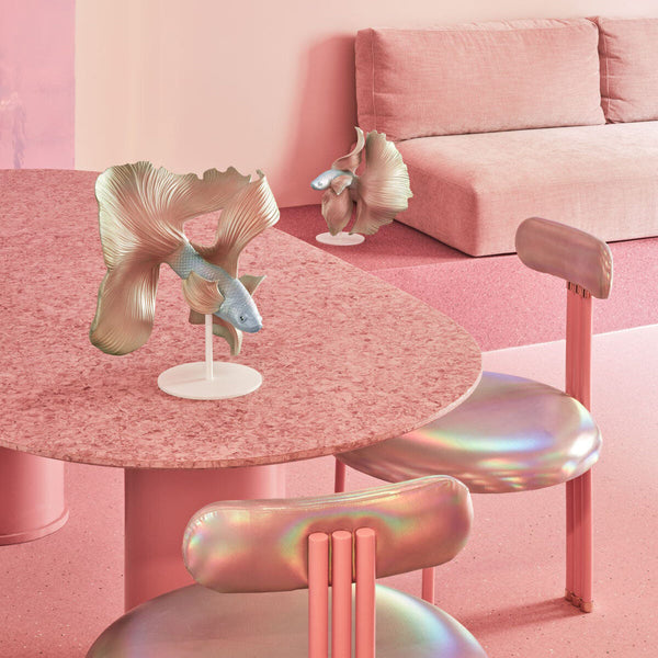 Left Betta Fish Sculpture <br> (L 22 x W 28 x H 33) cm