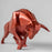 Bull Sculpture <br> 
Metallic Red <br> 
(L 16 x W 50 x H 24) cm