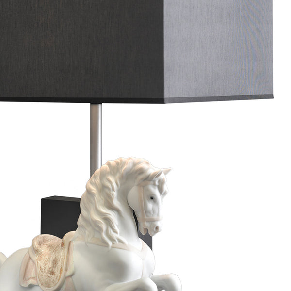 Horse on Courbette Table Lamp (UK) <br> (L 23 x W 30 x H 53) cm