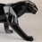 Panther Figurine <br> Glossy Black <br> (L 12 x W 50 x H 19) cm