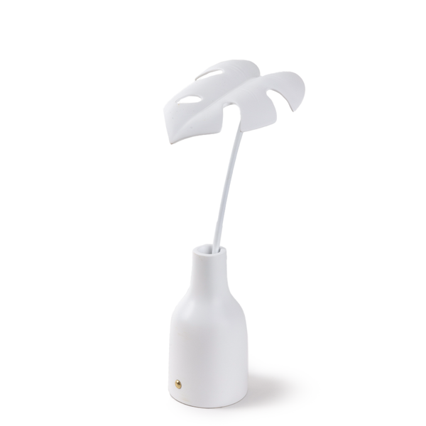 Leaf Light Delicio <br> Rechargeable White Lamp <br> (L 15.5 x W 12 x H 33) cm