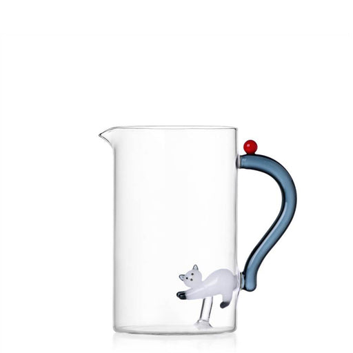 Tabby Cat Jug <br> 
White Cat with Smoke Tail & Berry <br> 
1.5 Liters