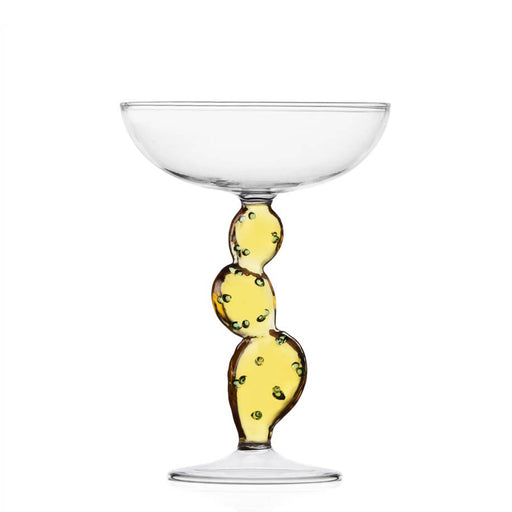Desert Plants Champagne Bowl <br> 
Yellow Cactus <br> 
(Ø 12 x H 17) cm