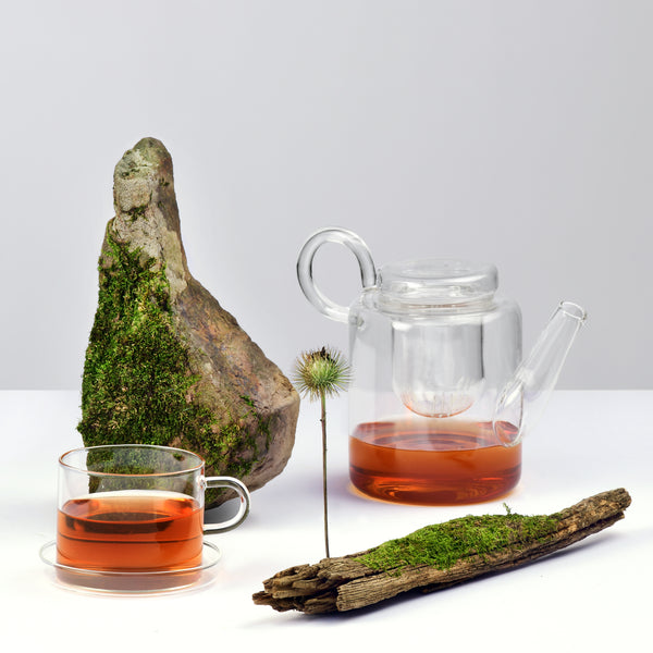 Piuma Teacup with Saucer <br> Clear