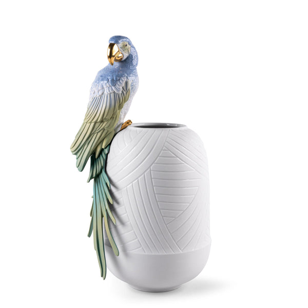 Macaw Bird Vase <br> 
(L 24 x W 29 x H 56) cm