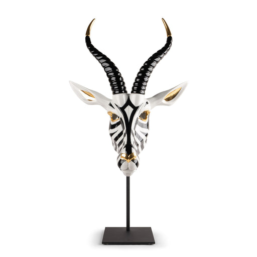 Antelope Mask Sculpture <br> 
(L 18 x W 39 x H 57) cm