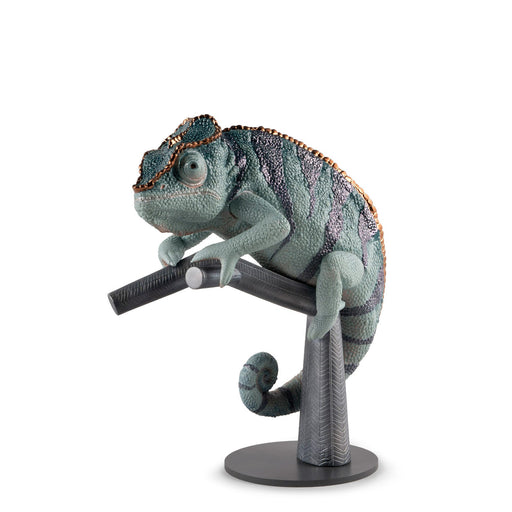 Chameleon Sculpture <br> 
(L 13 x W 24 x H 30) cm