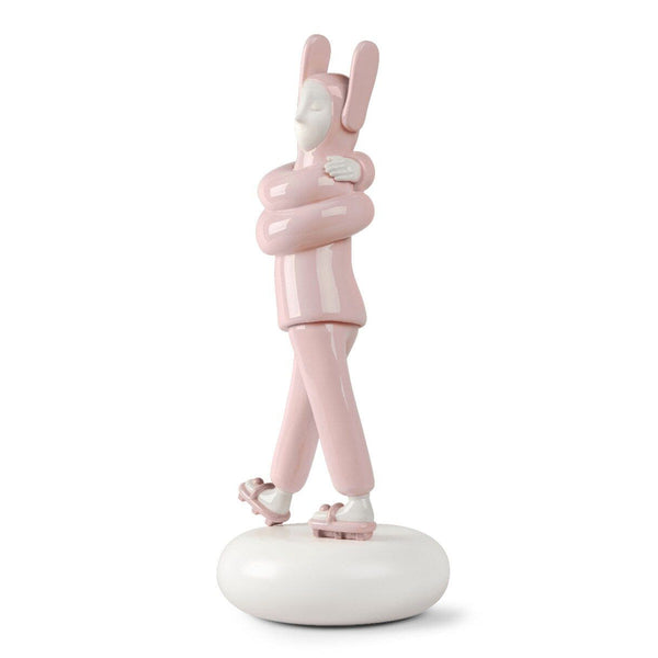 Embraced Sculpture <br> 
Pink <br> 
(L 23 x W 25 x H 57) cm