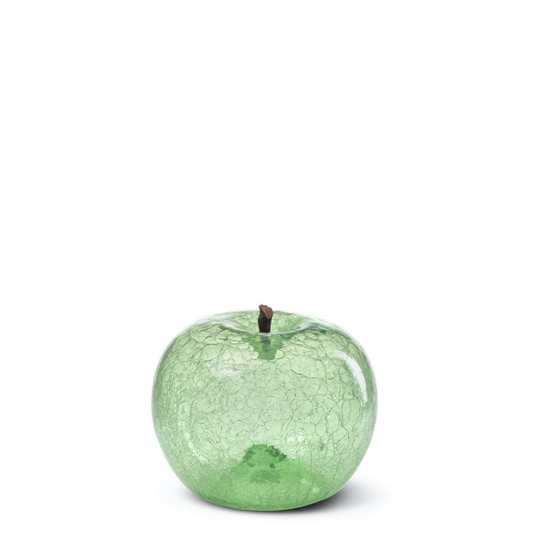 Apple Crackled Glass Transparences <br> Emerald <br> (Ø 20 x H 15) cm