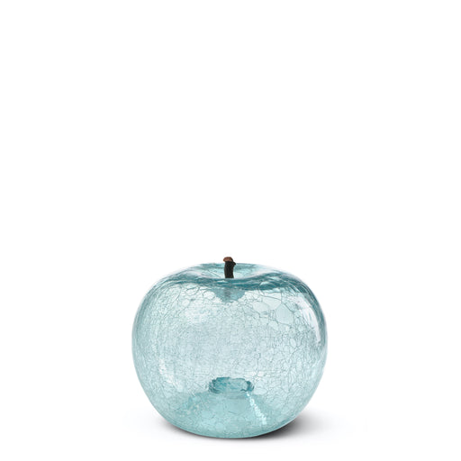 Apple Crackled Glass Transparences <br> Aquamarin <br> (Ø 20 x H 15) cm