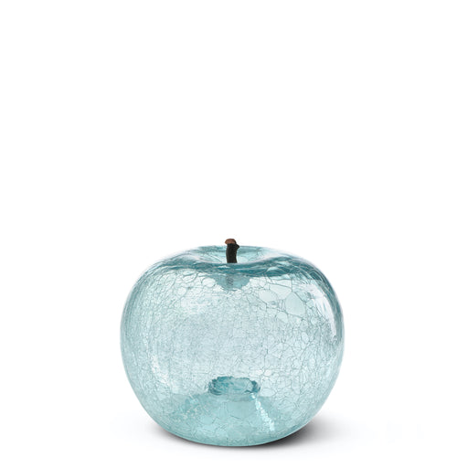 Apple Crackled Glass Transparences <br> Aquamarin <br> (Ø 30 x H 26) cm