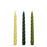 Bravo Candle <br> 
Green, Dark Green, Yellow <br> 
Set of 3