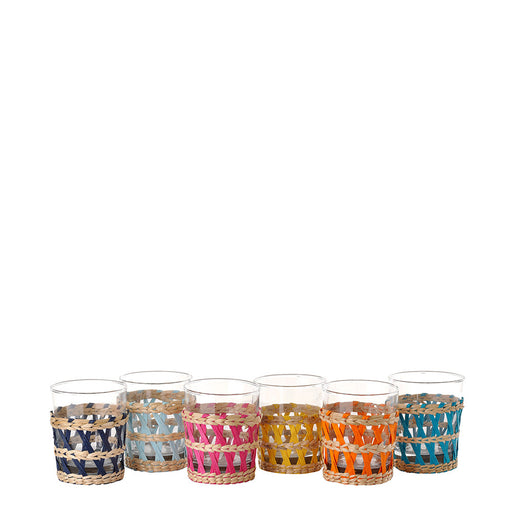 Tumbler Glass with Reed <br> Set of 6 <br> 275 ml