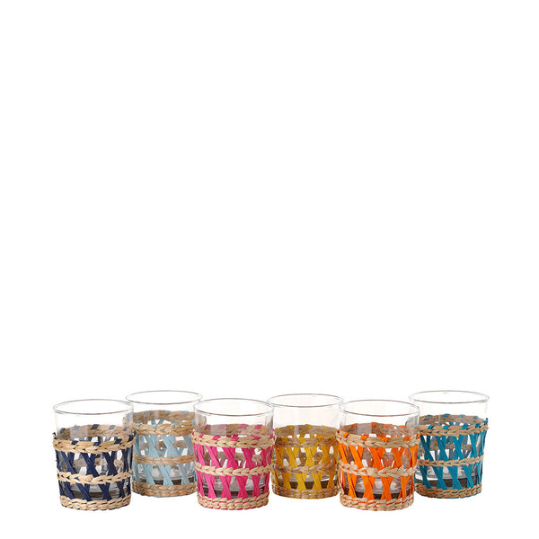 Tumbler Glass with Reed <br> Set of 6 <br> 275 ml