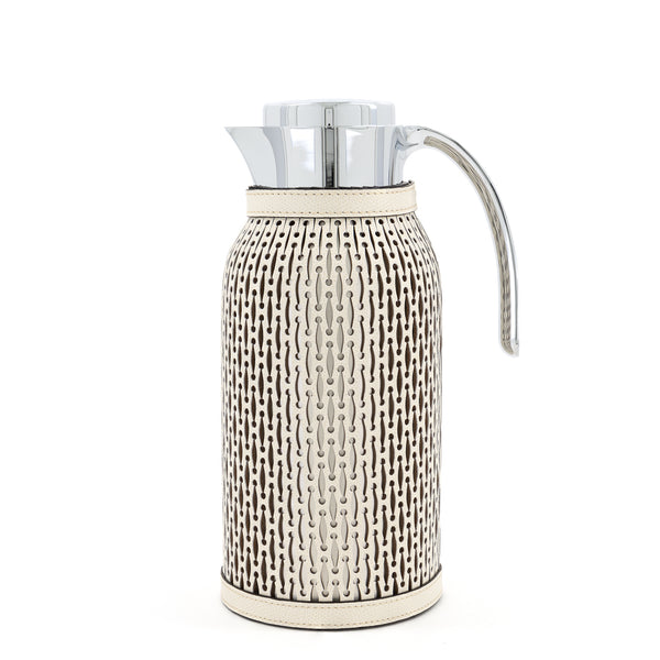 Diana Carafe with Leather Cover <br> Cream <br> 1.5 Liter