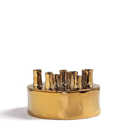 Anouk Spouts Vase <br> 
Gold <br> 
(Ø 25.5 x H 15) cm