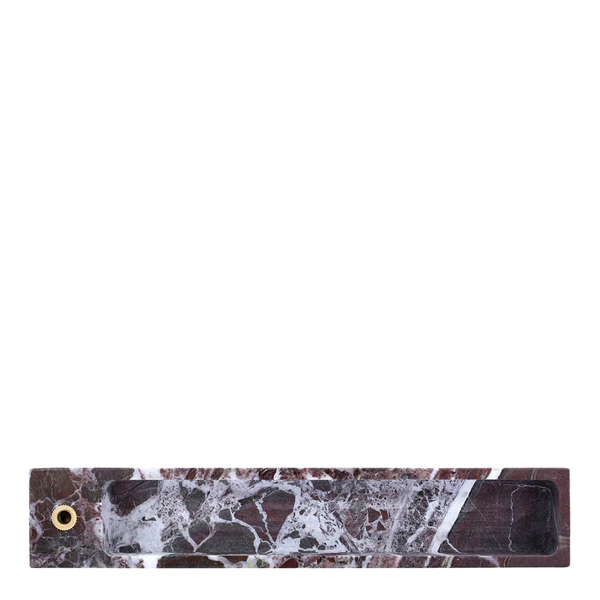 Travertine Incense Holder <br> Burgundy