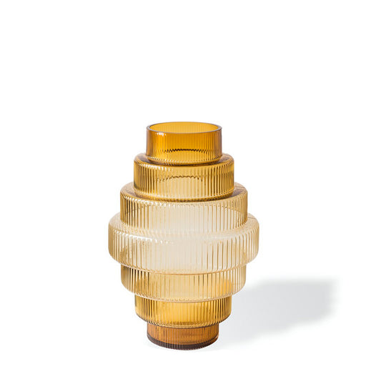 Steps Vase <br> Amber <br> (Ø 20 x H 30) cm
