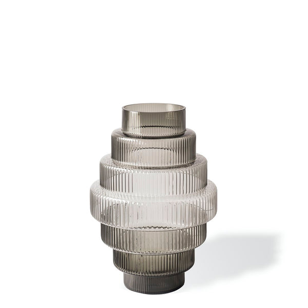 Steps Vase <br> Grey <br> (Ø 20 x H 30) cm