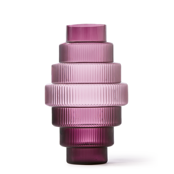 Steps Vase<br> 
Dark Purple
<br> (Ø 40 x H 65) cm