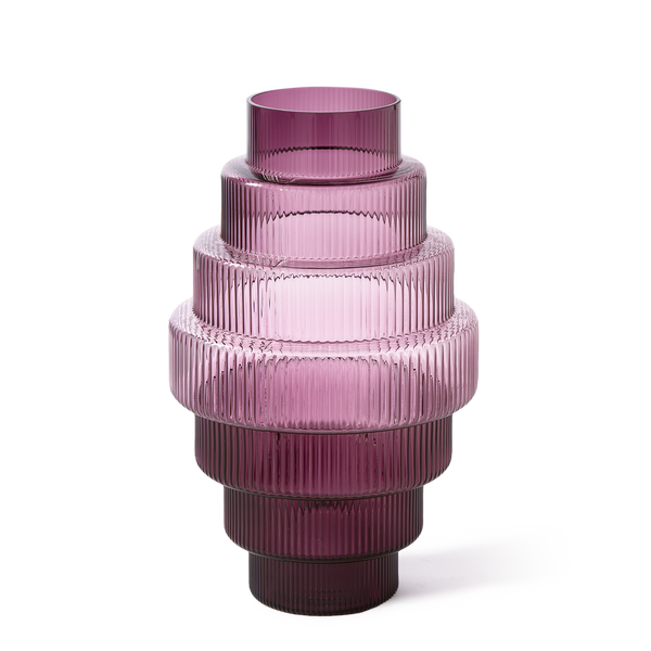 Steps Vase<br> 
Dark Purple
<br> (Ø 40 x H 65) cm
