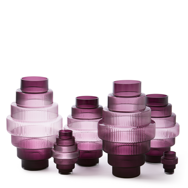 Steps Vase<br> 
Dark Purple
<br> (Ø 35 x H 50) cm