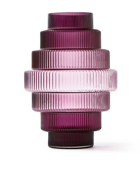 Steps Vase<br> 
Dark Purple
<br> (Ø 35 x H 50) cm