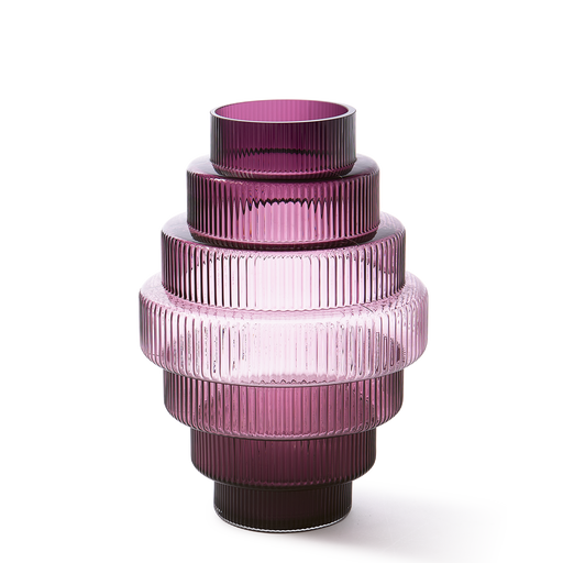 Steps Vase<br> 
Dark Purple
<br> (Ø 35 x H 50) cm