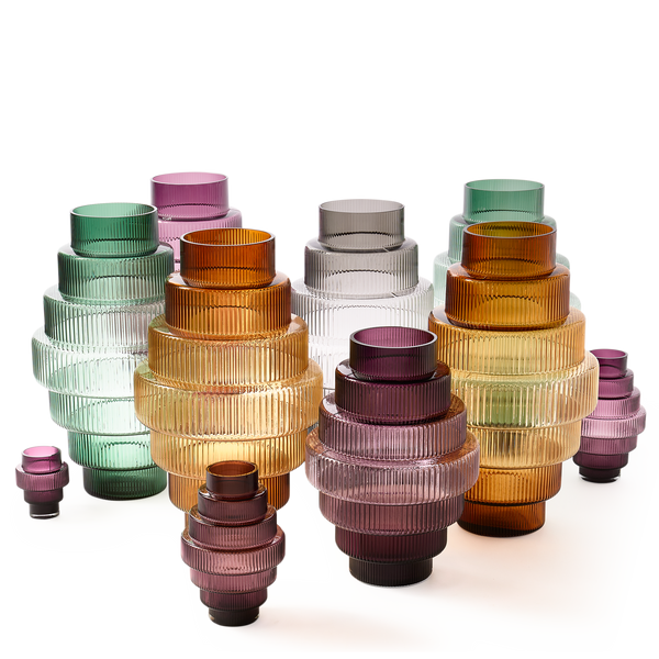 Steps Vase<br> 
Dark Purple
<br> (Ø 35 x H 50) cm