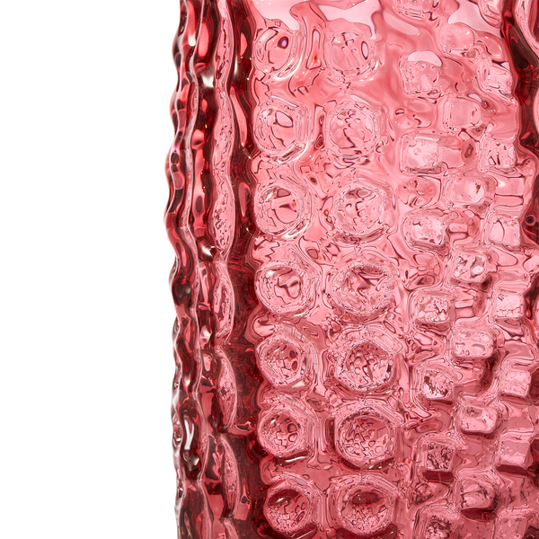 Round Relief Vase<br> 
Light Pink
<br> (Ø 20 x H 30) cm