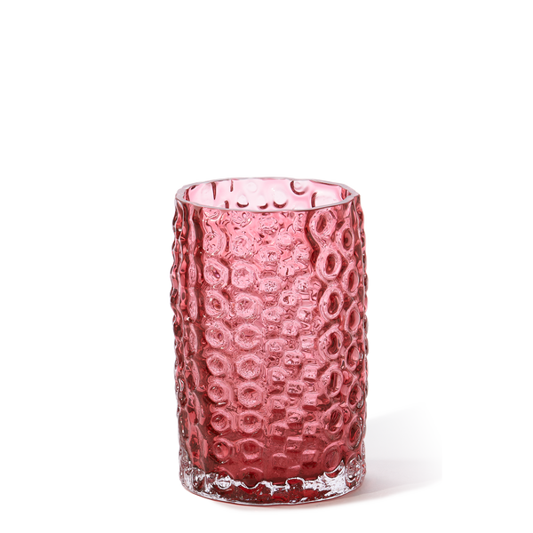 Round Relief Vase<br> 
Light Pink
<br> (Ø 20 x H 30) cm